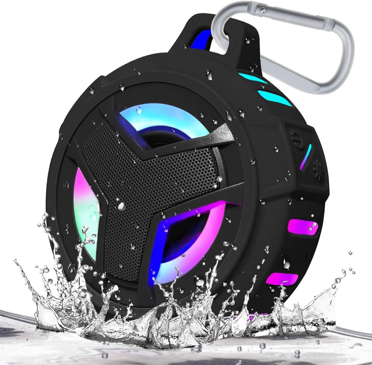 Draagbare Waterdichte Bluetooth Speaker met LED, IP67, 2000mAh, voor Buiten & Douche