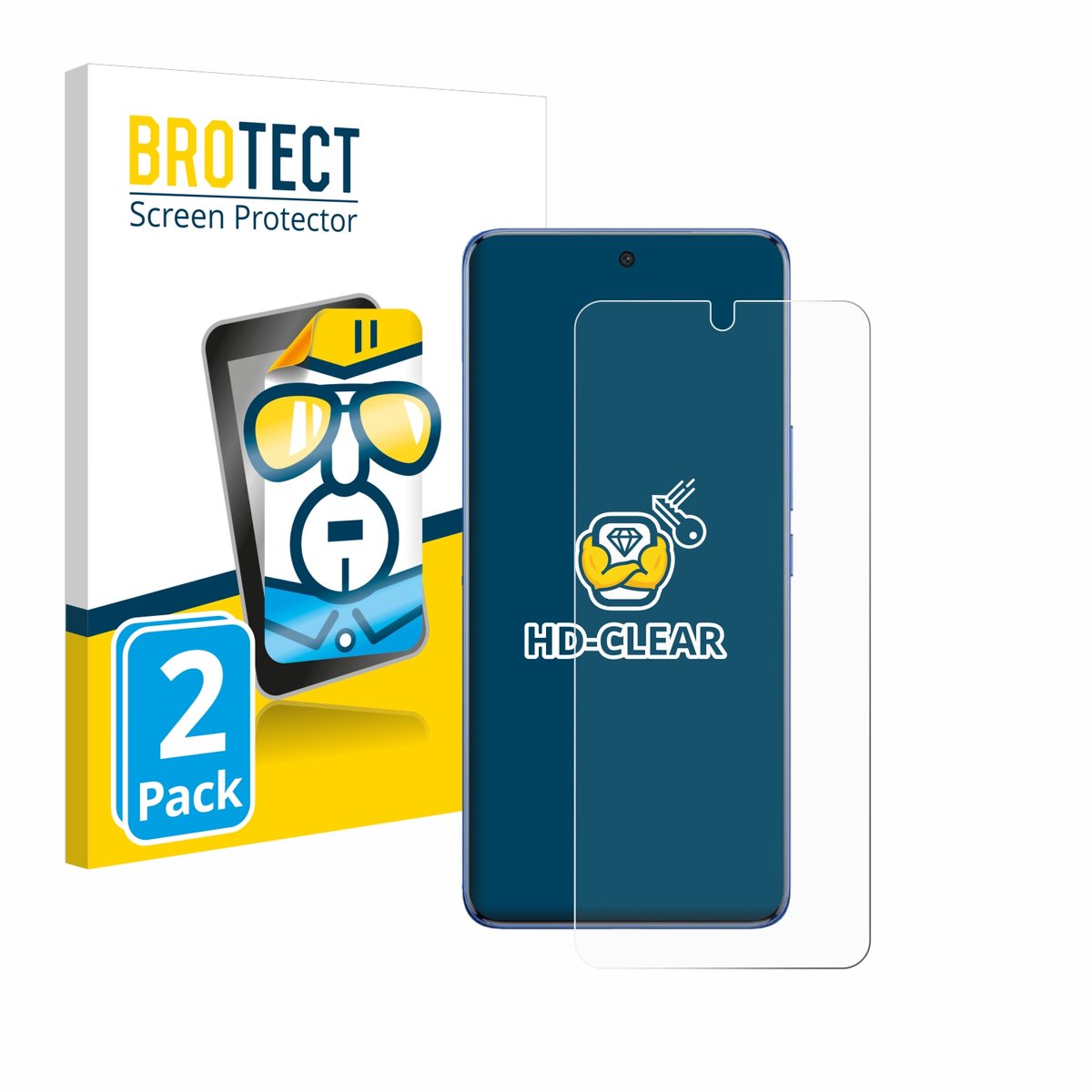 BROTECT - Screenprotector voor Vivo V50 - Folie Beschermfolie transparant 2 Stuks