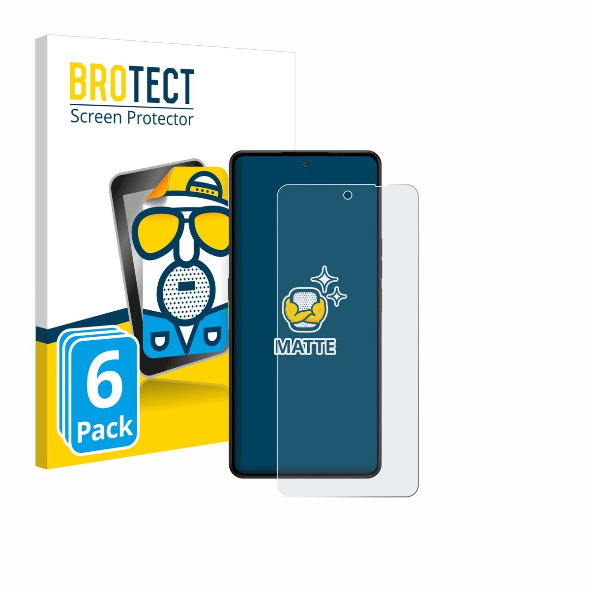 BROTECT - Screenprotector voor Gigaset GS6 - Folie Beschermfolie matte 6 Stuks
