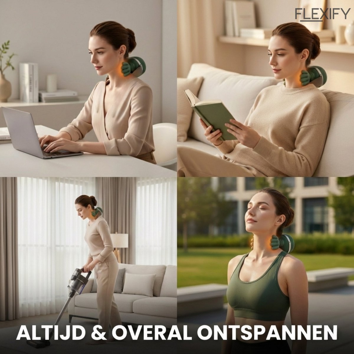 Flexify 2026 Nekmassage Apparaat met Warmte - afbeelding 3