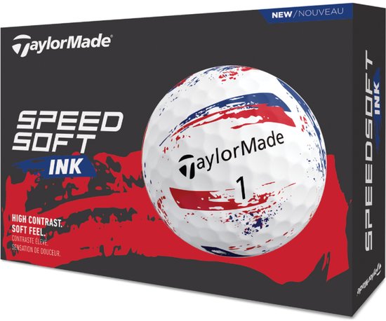 TaylorMade SpeedSoft Ink Golfballen 2026 - Blue Red - 12-Stuks van Merkloos — afbeelding 3