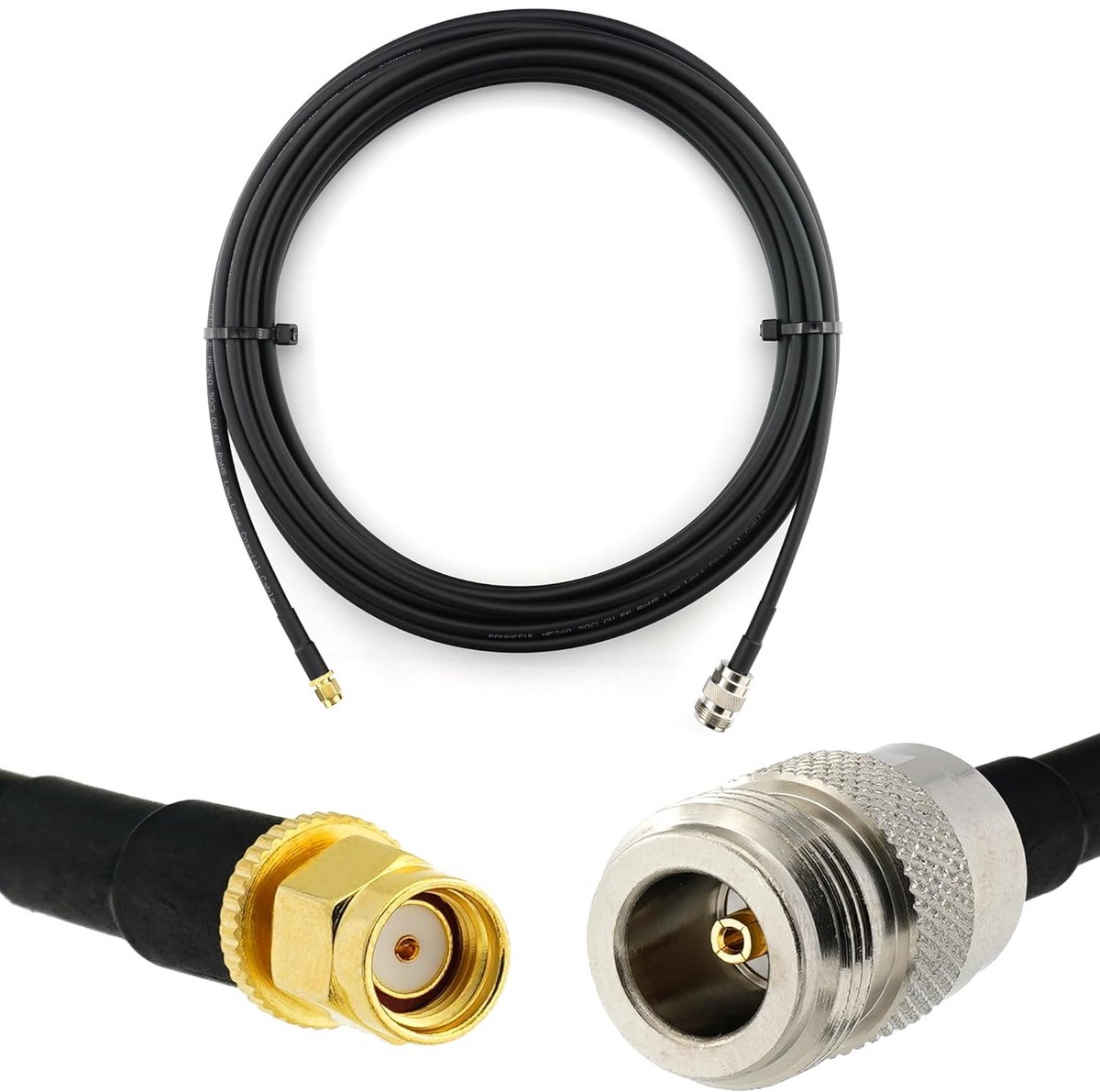 10m Coaxkabel RP-SMA Male naar N Female 50 Ohm HF240 Voor Wifi Router Antenne