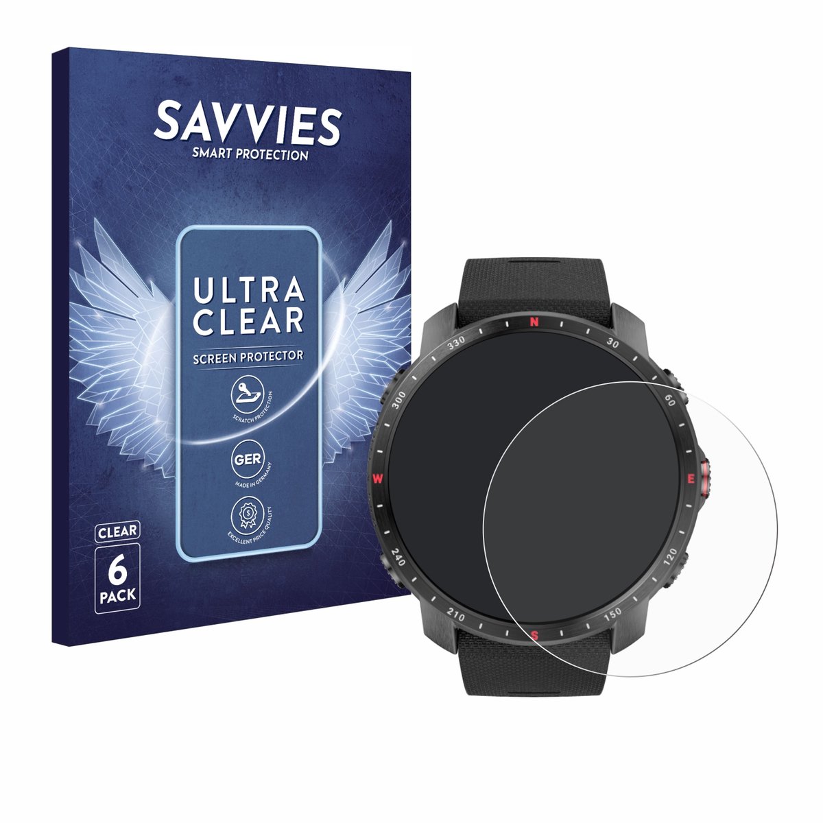 Savvies - Screenprotector voor Polar Grit X Pro - Folie Beschermfolie transparant 6 Stuks