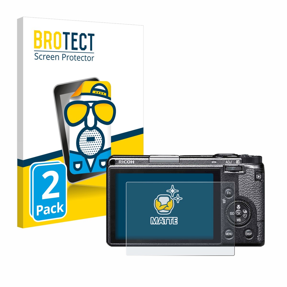 BROTECT - Screenprotector voor Ricoh GR IIIx / IIIx HDF - Folie Beschermfolie matte 2 Stuks