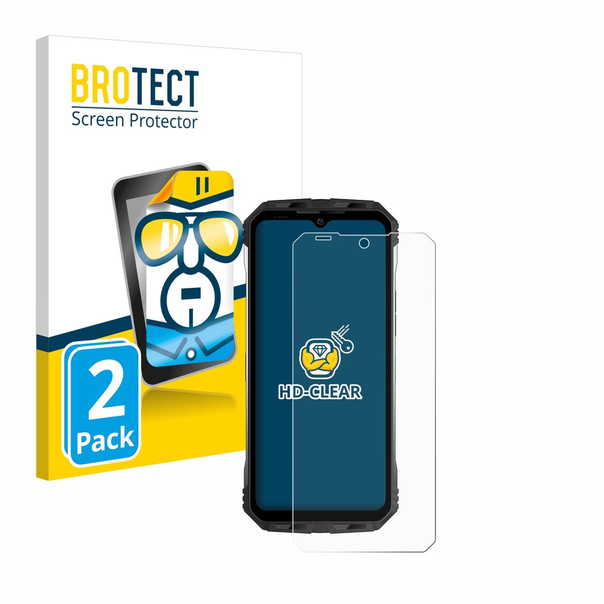 BROTECT - Screenprotector voor Doogee S100 - Folie Beschermfolie transparant 2 Stuks