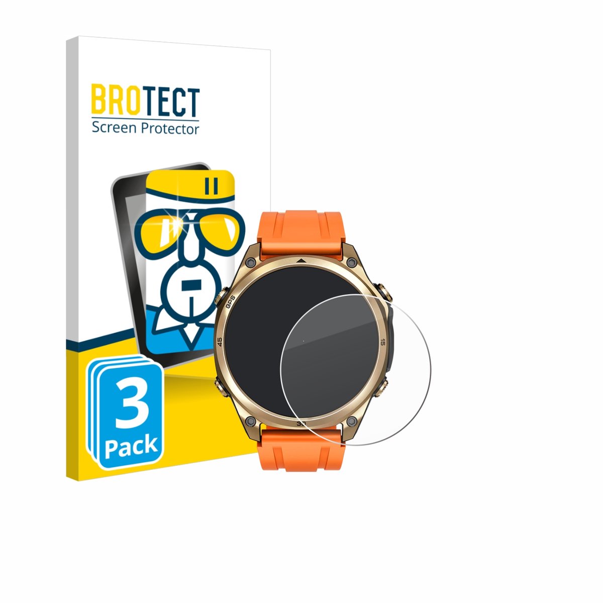 BROTECT - Glas Screenprotector voor Doogee Anywise W1 - Gehard Beschermglas 9H 3 Stuks