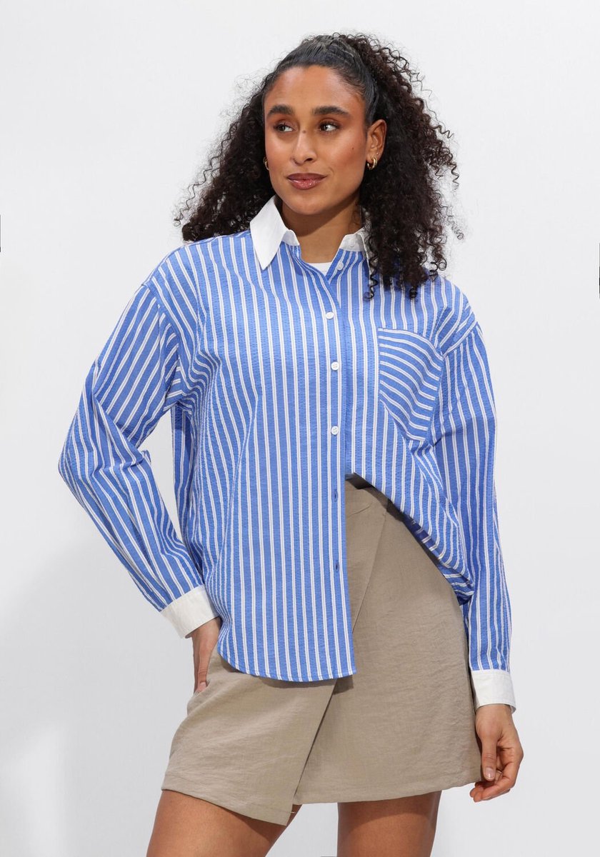 Moves Rhonie Shirt 4626 Dames - Jurken - Blauw - Maat 42
