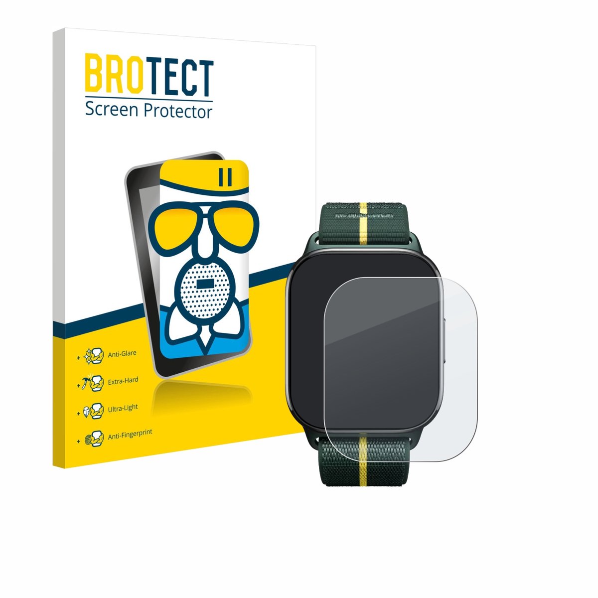 BROTECT - Screenprotector voor Motorola Moto watch fit - Folie Beschermfolie Beschermglas matte