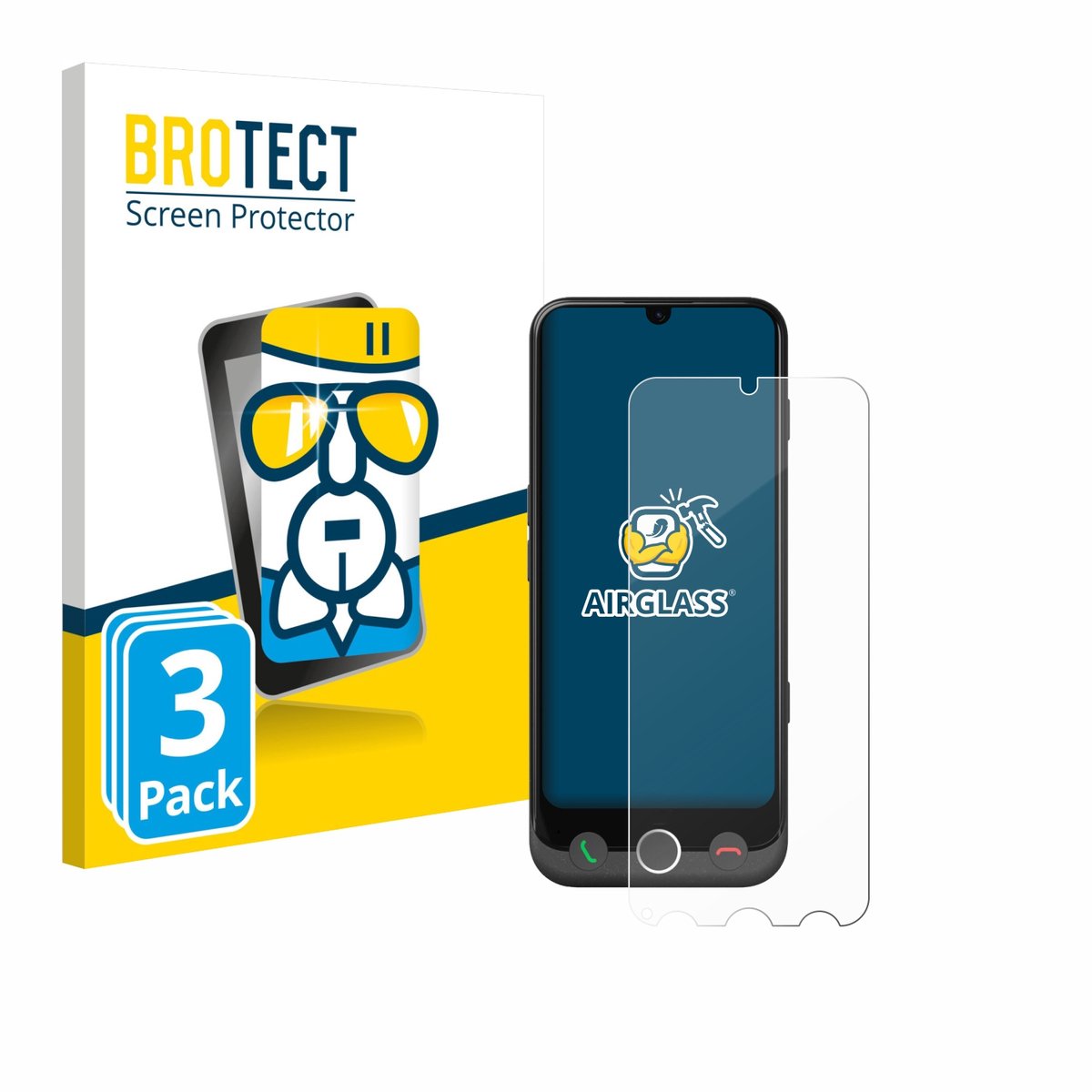 Screenprotector 3 Stuks voor Doro Aurora A30 Beschermglas transparant