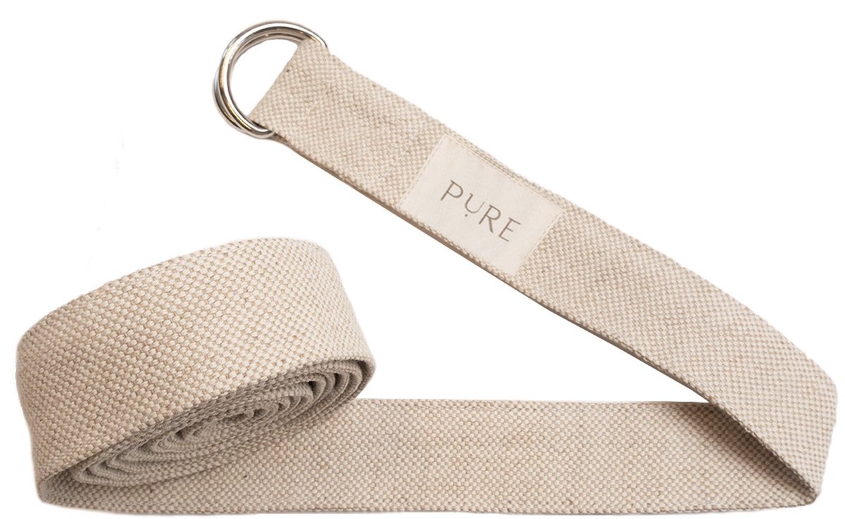 Yoga riem / strap jute extra lang naturel - Pure