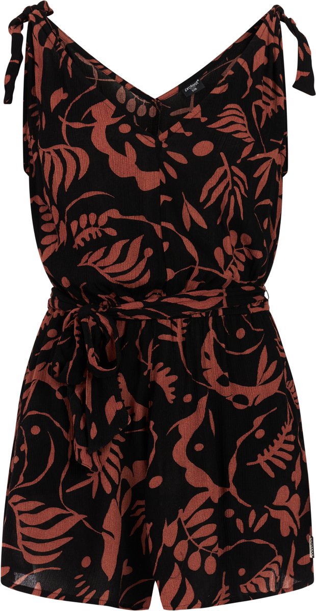 Protest PRTBluet Playsuit Dames Mouwloos V hals Normale pasvorm Bruin