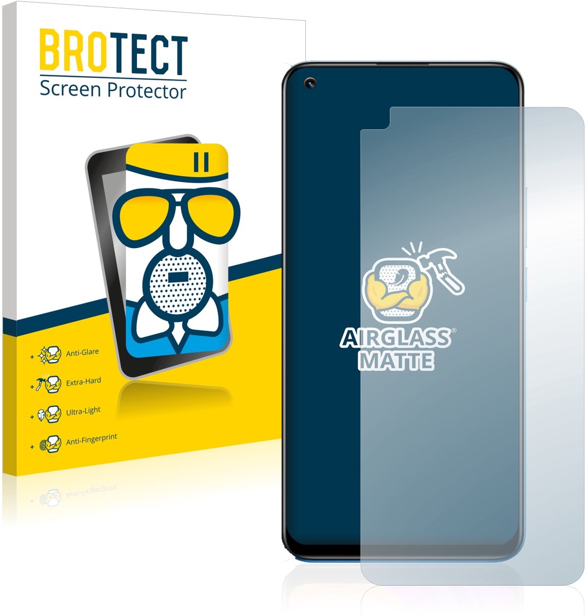 BROTECT - Screenprotector voor realme 8 Pro - Folie Beschermfolie Beschermglas matte