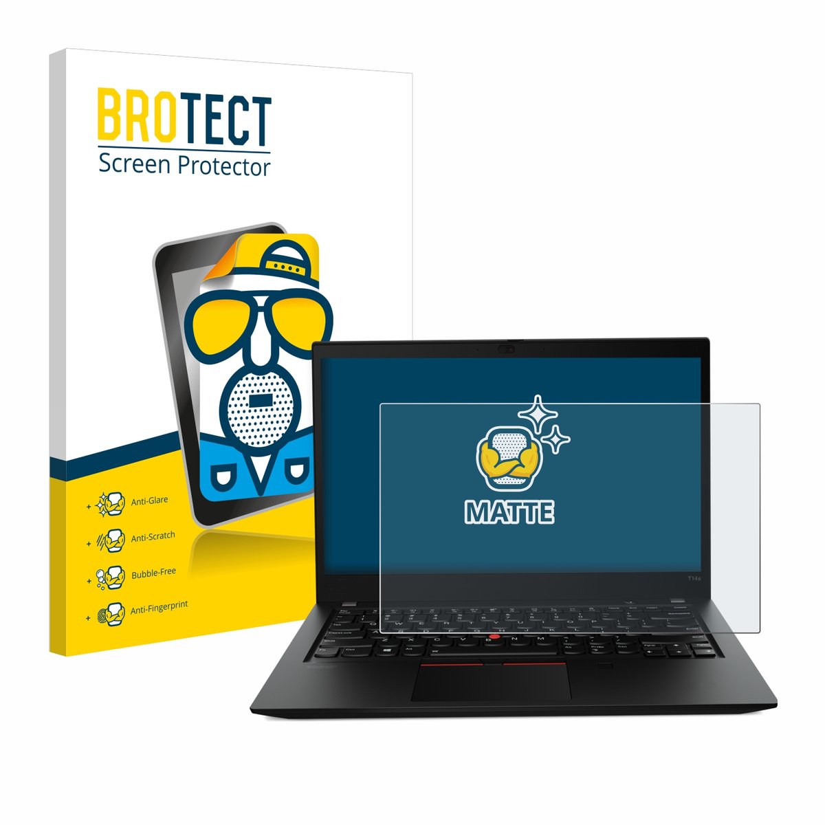 BROTECT - Screenprotector voor Lenovo ThinkPad T14s Gen 1 - Folie Beschermfolie matte