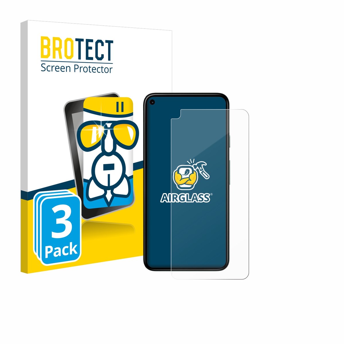 Screenprotector 3 Stuks voor Google Pixel 5 Beschermglas transparant