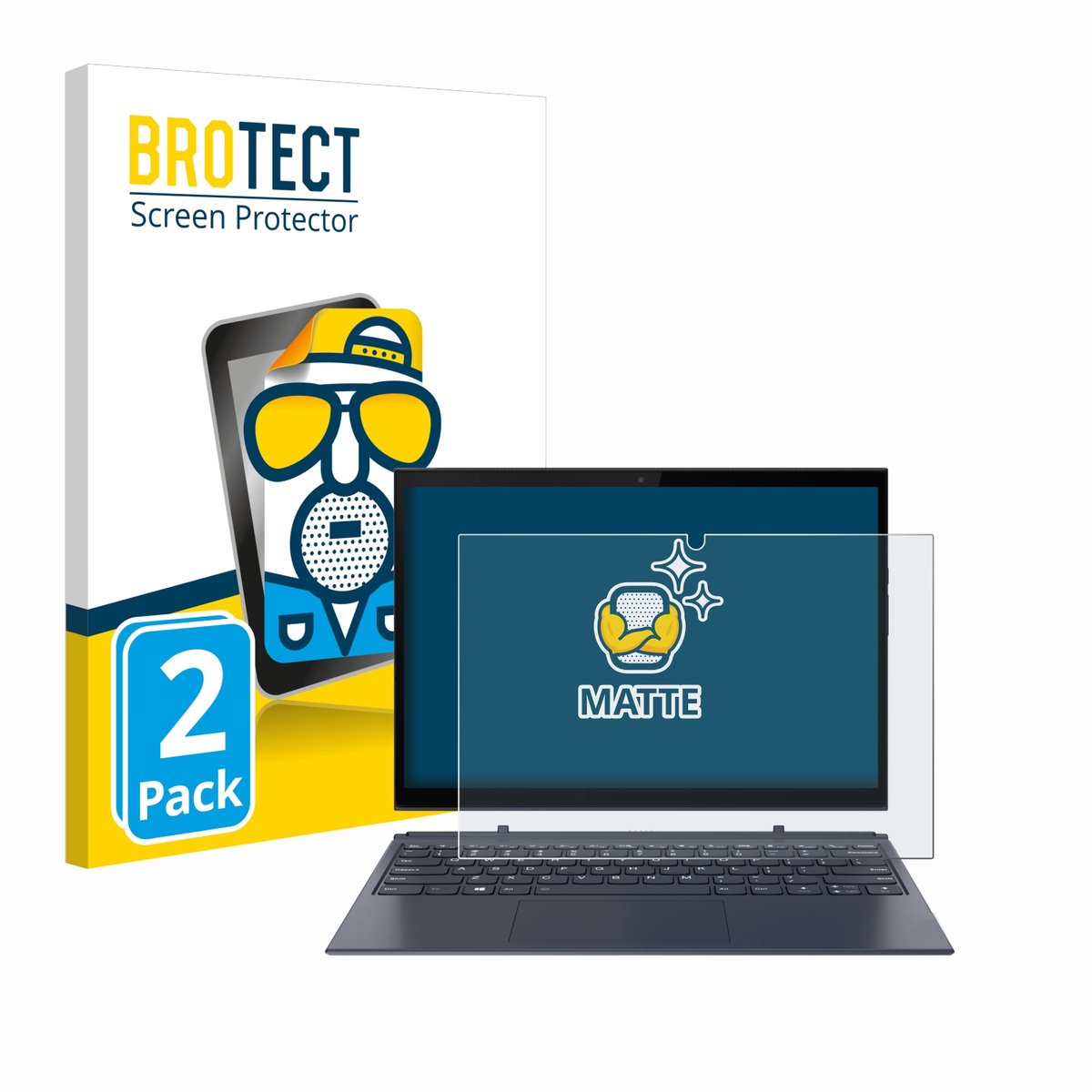 BROTECT - Screenprotector voor Lenovo Yoga Duet 7 - Folie Beschermfolie matte 2 Stuks