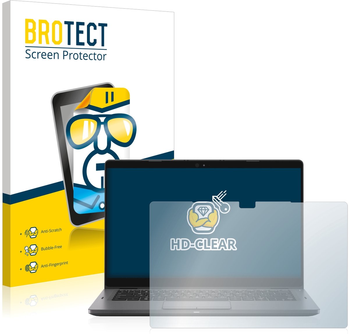 BROTECT - Screenprotector voor Dell Latitude 5310 2-in-1 - Folie Beschermfolie transparant