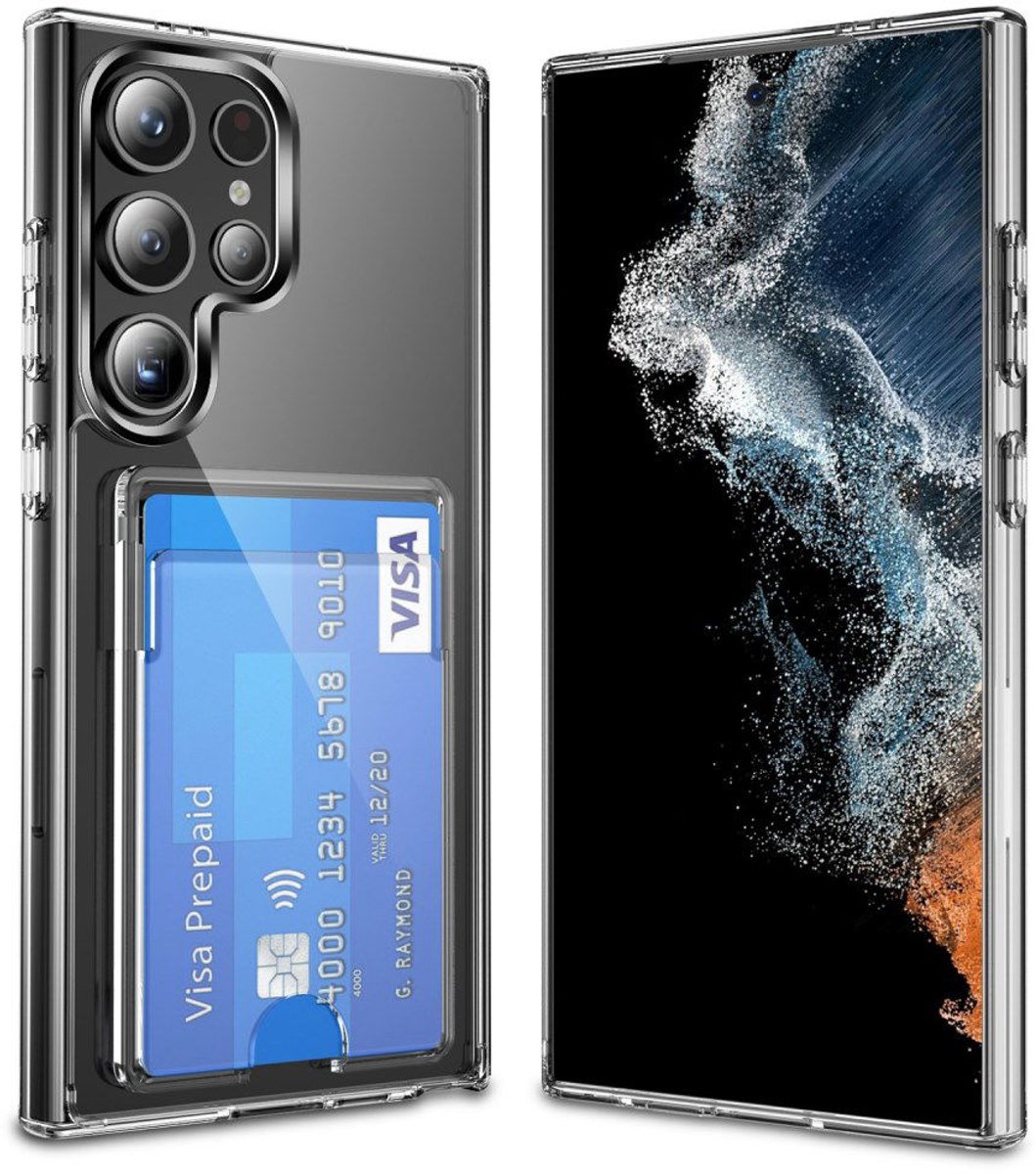 Transparant Hoesje met Pasjeshouder Geschikt voor Samsung Galaxy S26 Ultra | Back Cover Dun TPU | Schokbestendig | Ultra Dun | Kaarthouder Achterkant | Shockproof | Doorzichtig