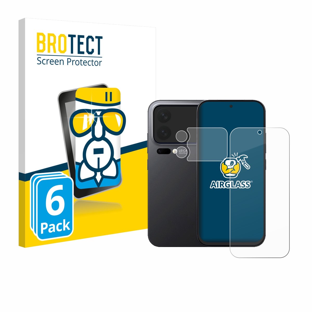 Screenprotector 6 Stuks voor Xiaomi 17 Pro (Voor+Camera) Beschermglas transparant