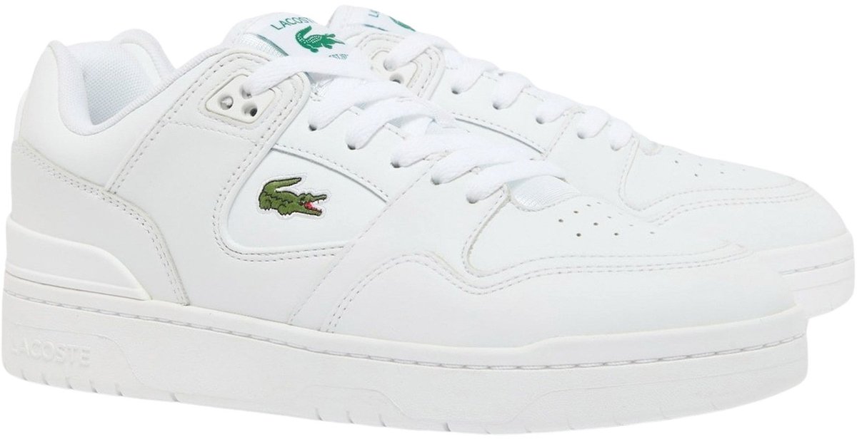Lacoste Courtcage Set Leren Sneakers Heren Wit