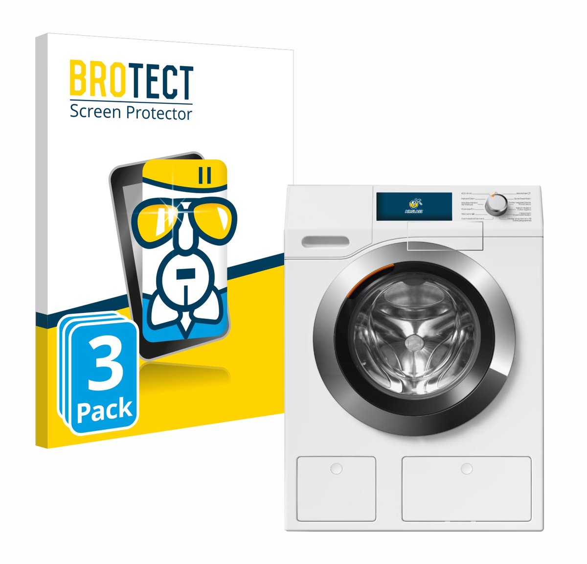 Screenprotector 3 Stuks voor Miele WEH875 Beschermglas transparant
