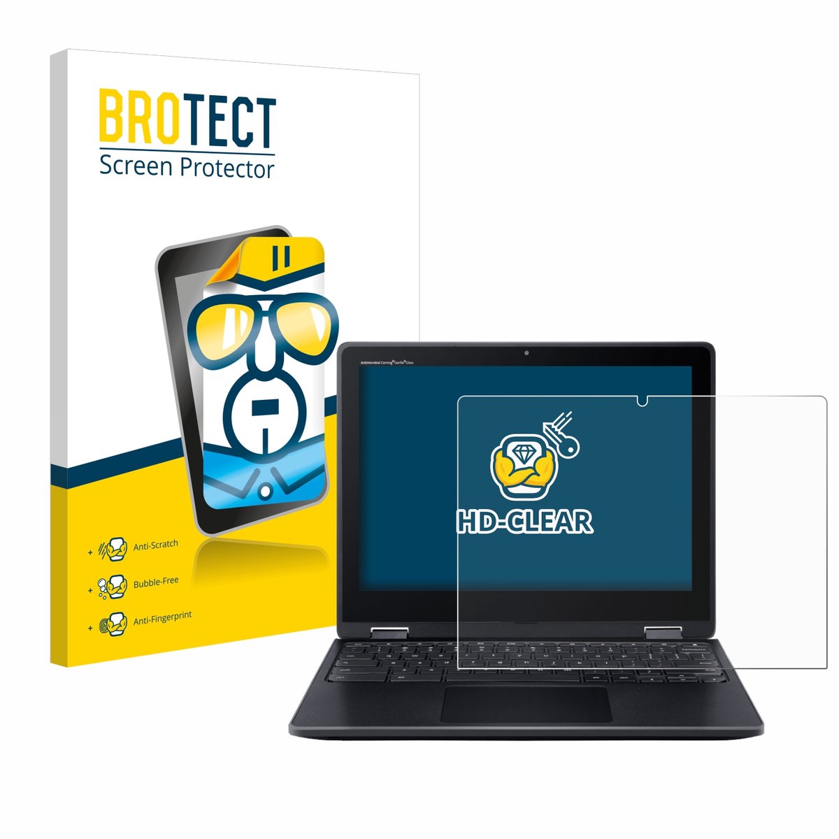 BROTECT - Screenprotector voor Acer Chromebook Spin 512 - Folie Beschermfolie transparant