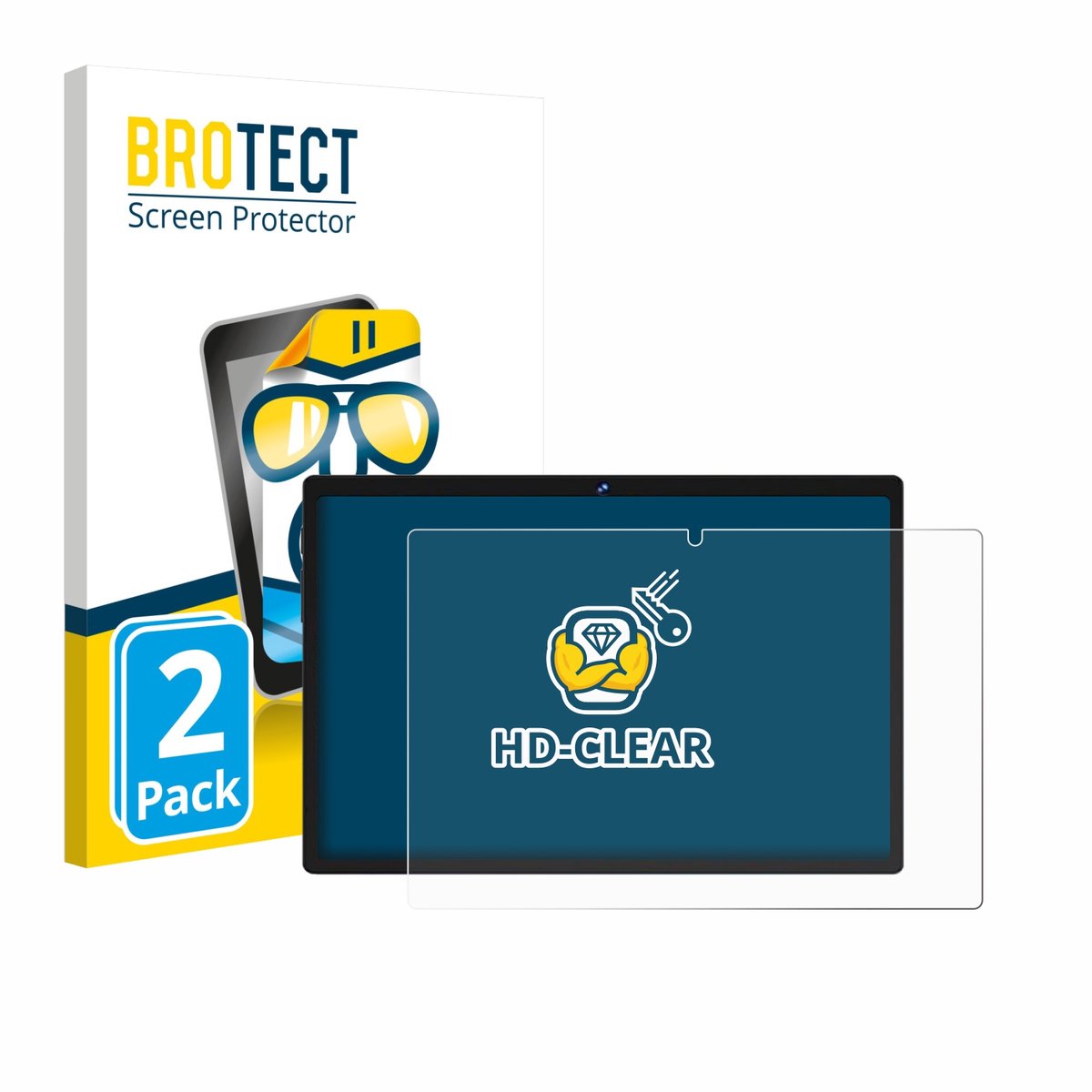BROTECT - Screenprotector voor Biegedy B29 10.1" - Folie Beschermfolie transparant 2 Stuks