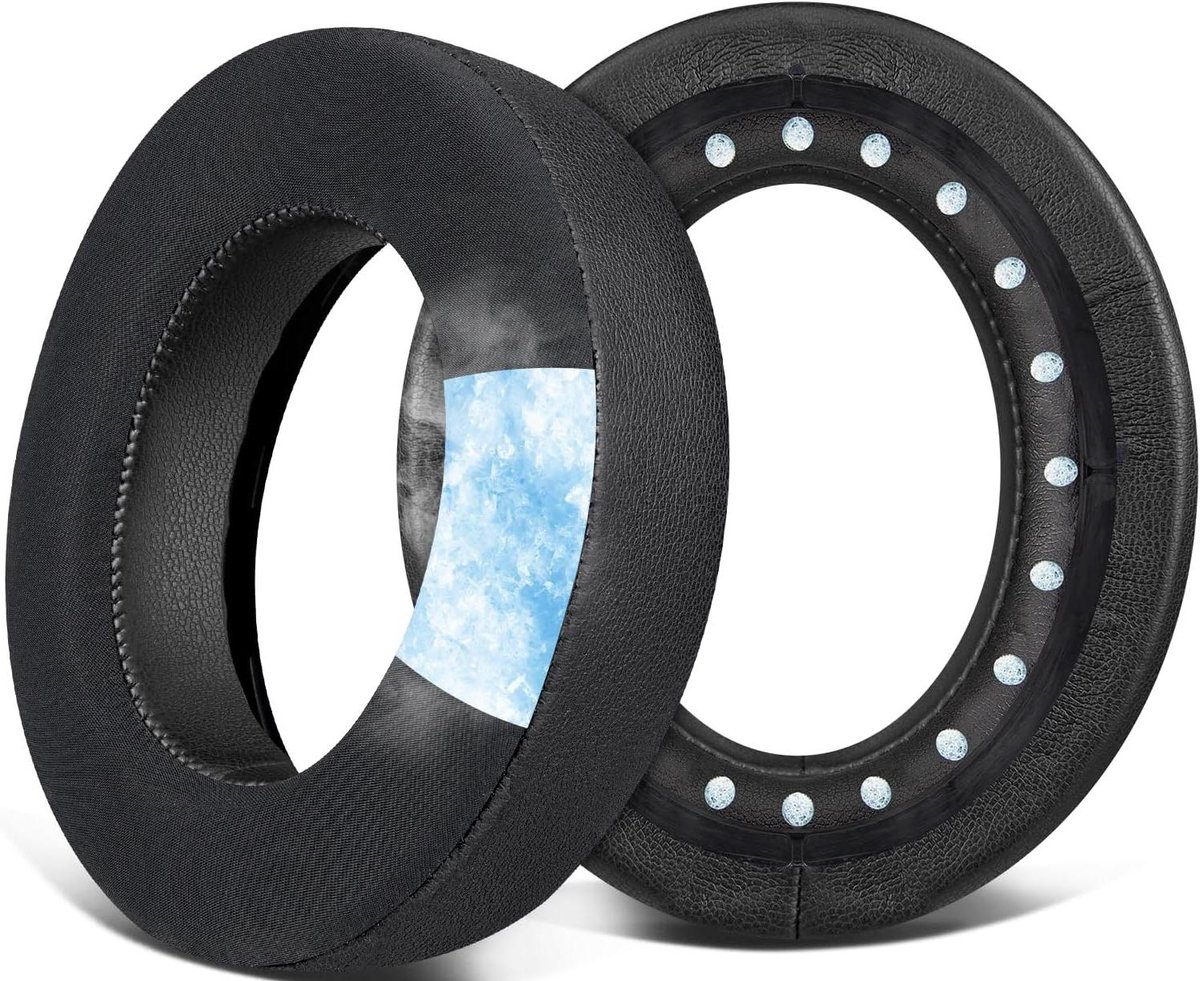 Oorkussens voor Hoofdtelefoon - Geluidsisolerende Koelgel Memory Foam Earpads - Zwart.