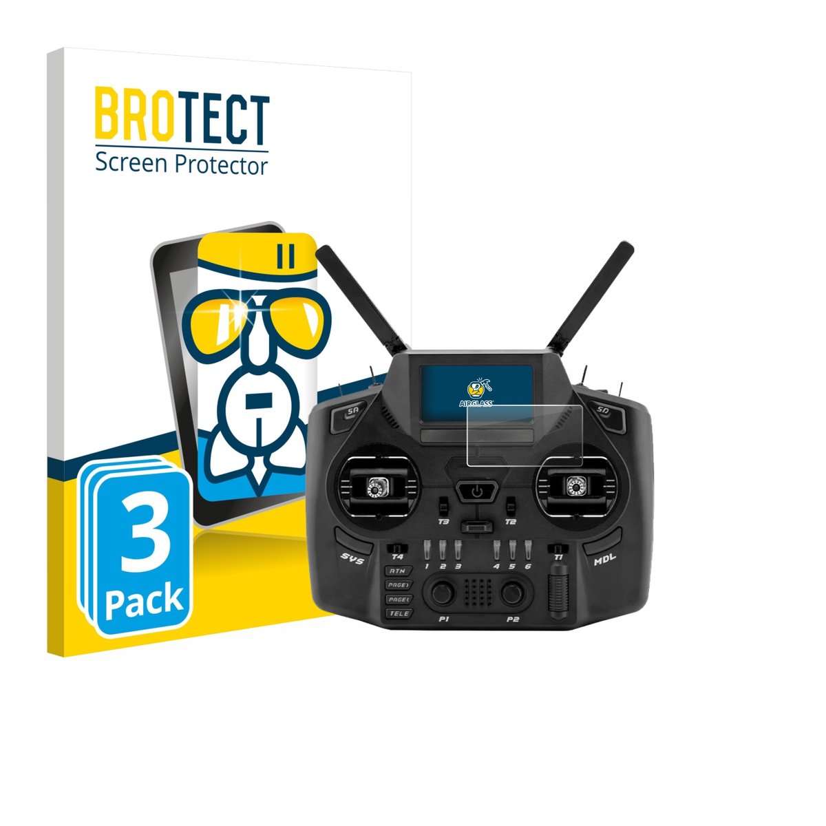 Screenprotector 3 Stuks voor Radiomaster GX12 Beschermglas transparant