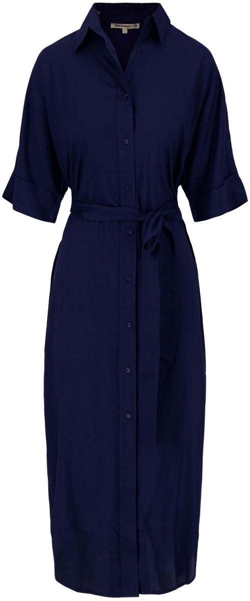 Zusss Jurk Lange Blouse Jurk 0301 0013 Summer Navy Dames Maat - XL