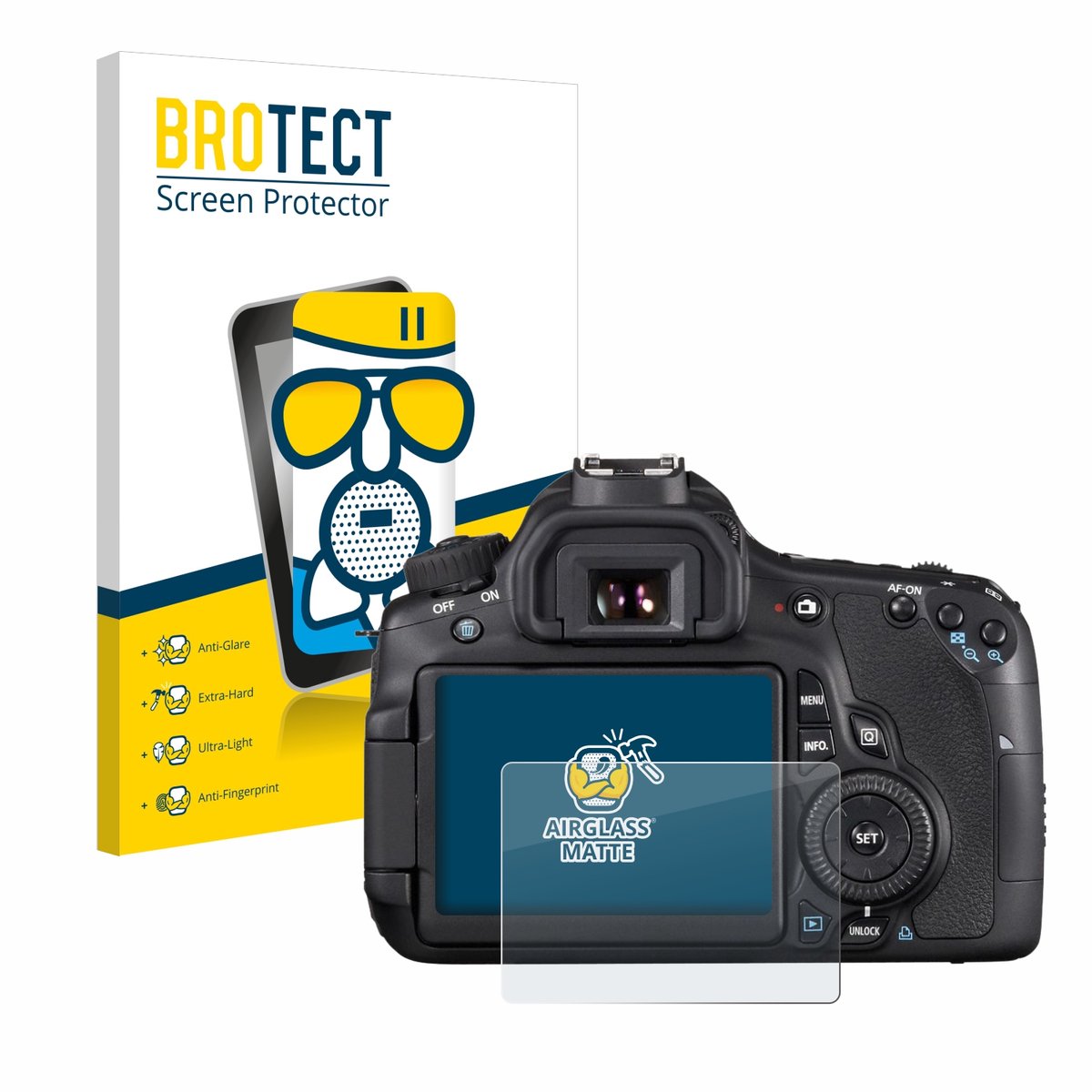 BROTECT - Screenprotector voor Canon EOS 60D - Folie Beschermfolie Beschermglas matte