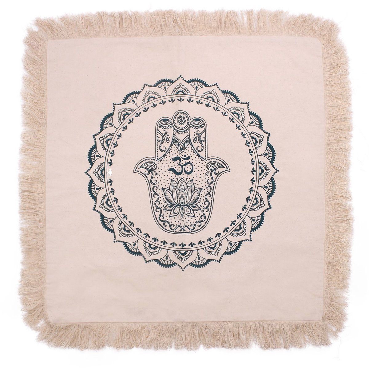 4 x Hamsa Mandala Cushion - 60x60cm - green