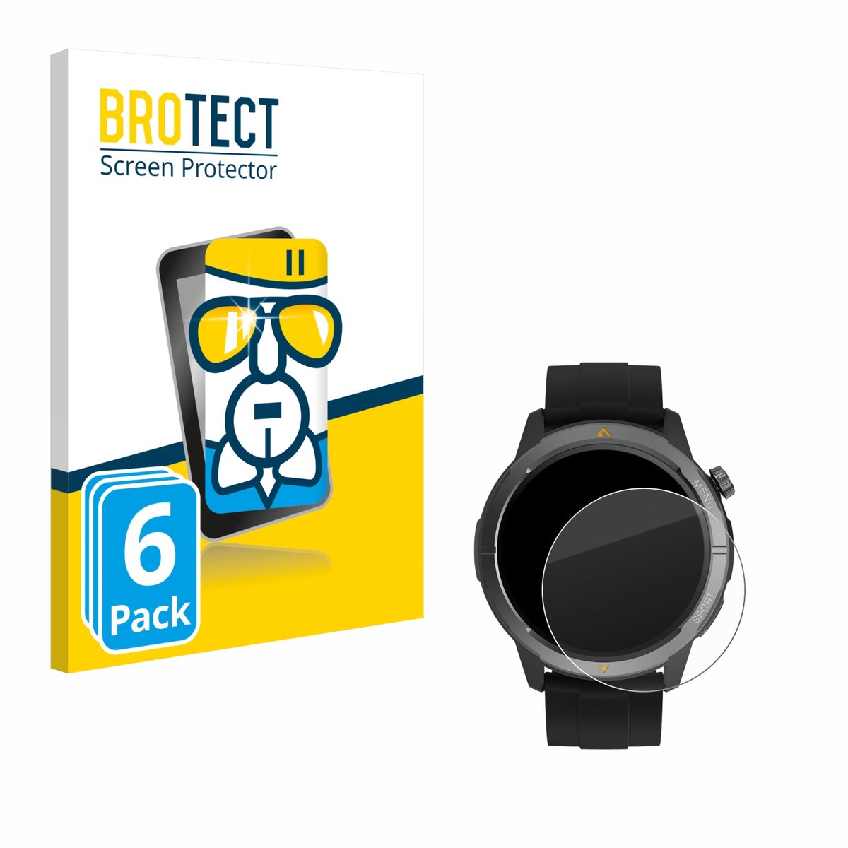 Screenprotector 6 Stuks voor AGM Legion Watch 1.43" Beschermglas transparant
