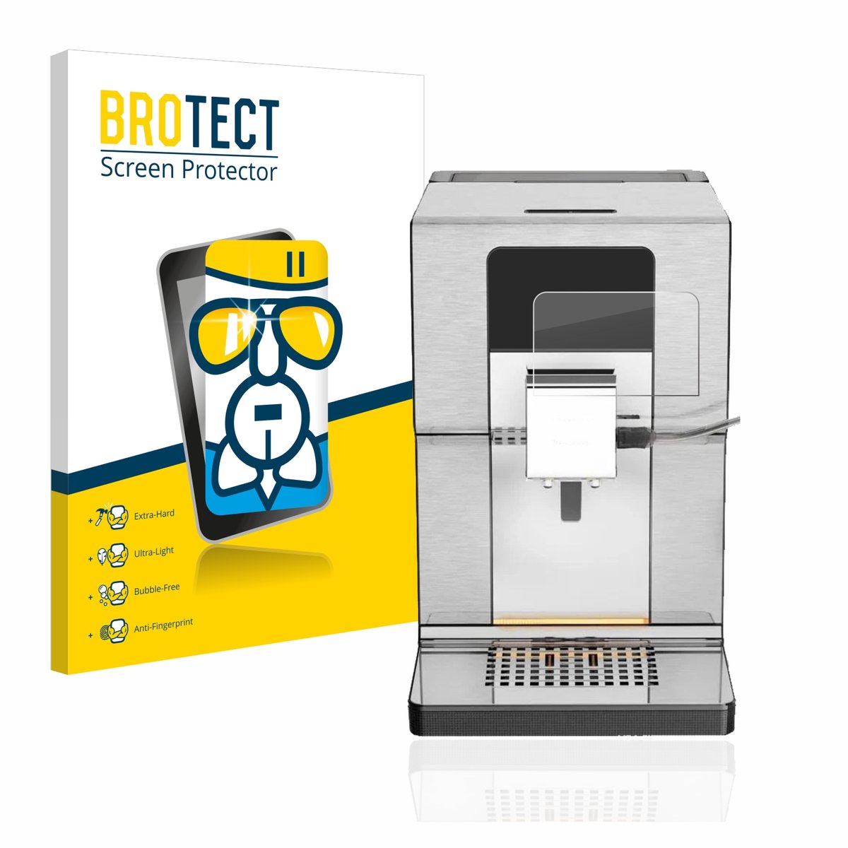 Screenprotector voor Krups Intuition Experience+ EA877D10 Beschermglas transparant