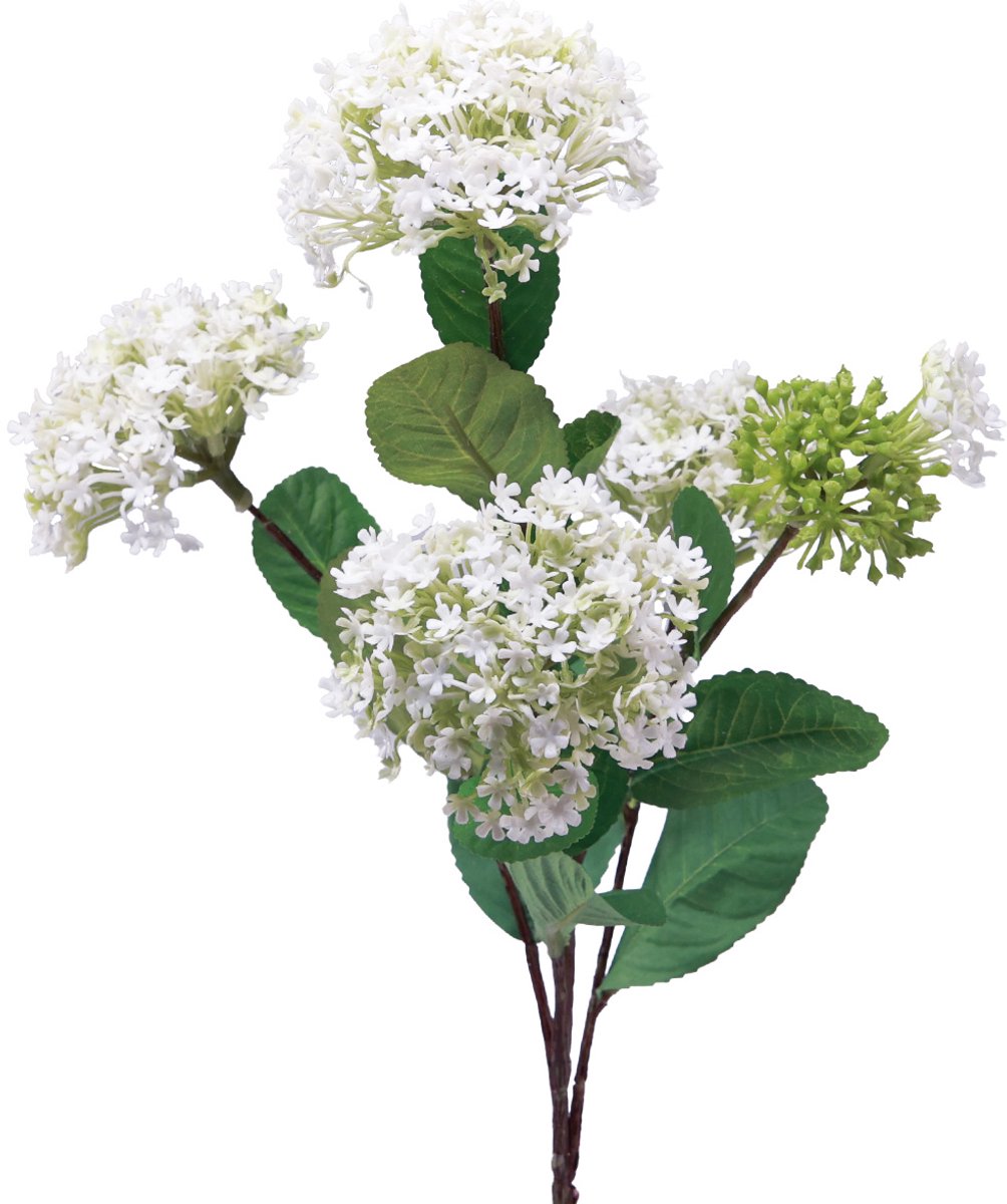 Viana Kunstbloem sneeuwbalplant Virburnum wit Ø8cm 64cm