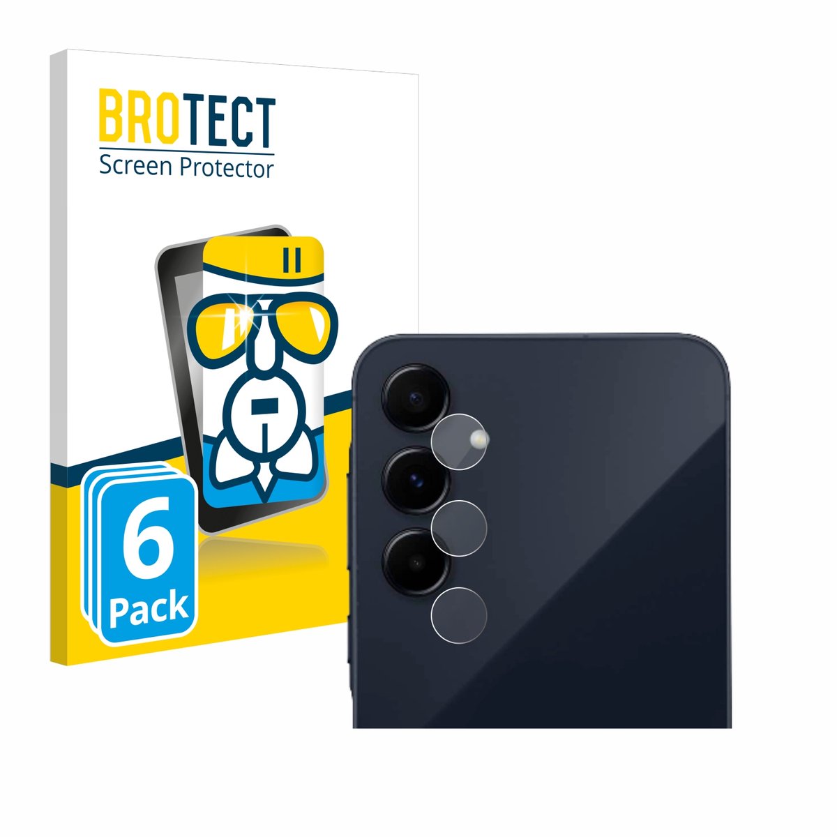 Screenprotector 6 Stuks voor Samsung Galaxy A55 5G (ALLEEN Camera Lens) Beschermglas transparant