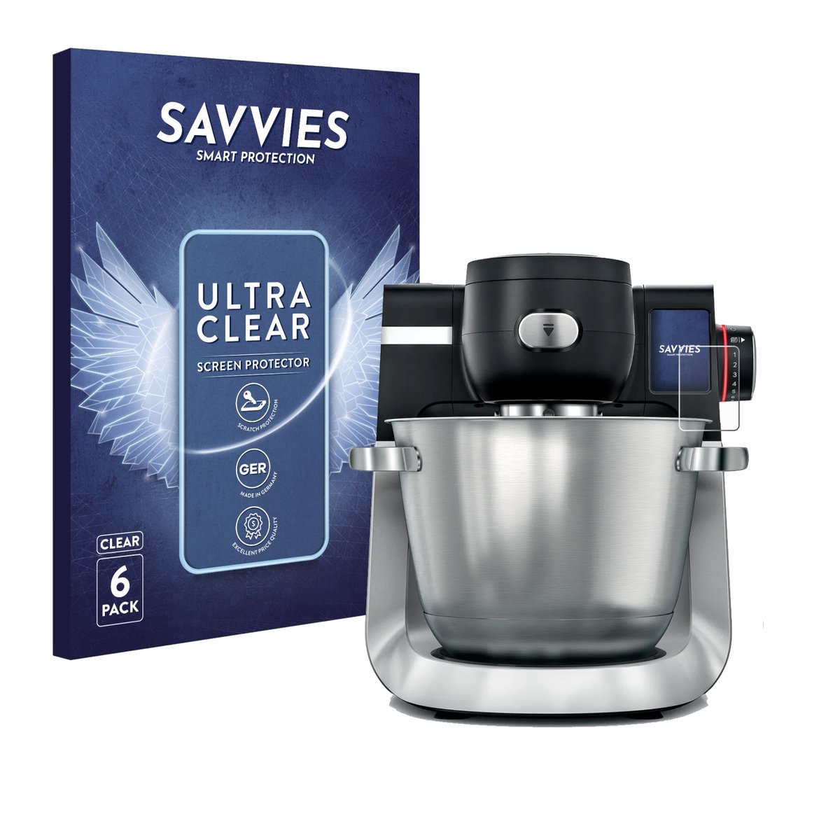 Savvies - Screenprotector voor Bosch MUM Serie 6 - Folie Beschermfolie transparant 6 Stuks