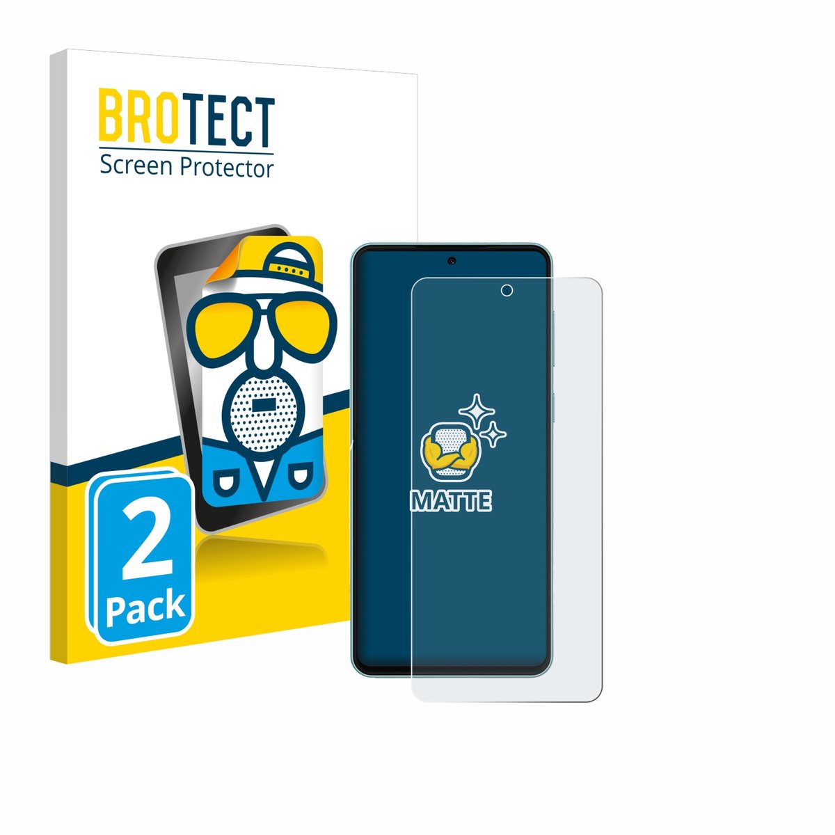 BROTECT - Screenprotector voor Samsung Galaxy M55 - Folie Beschermfolie matte 2 Stuks