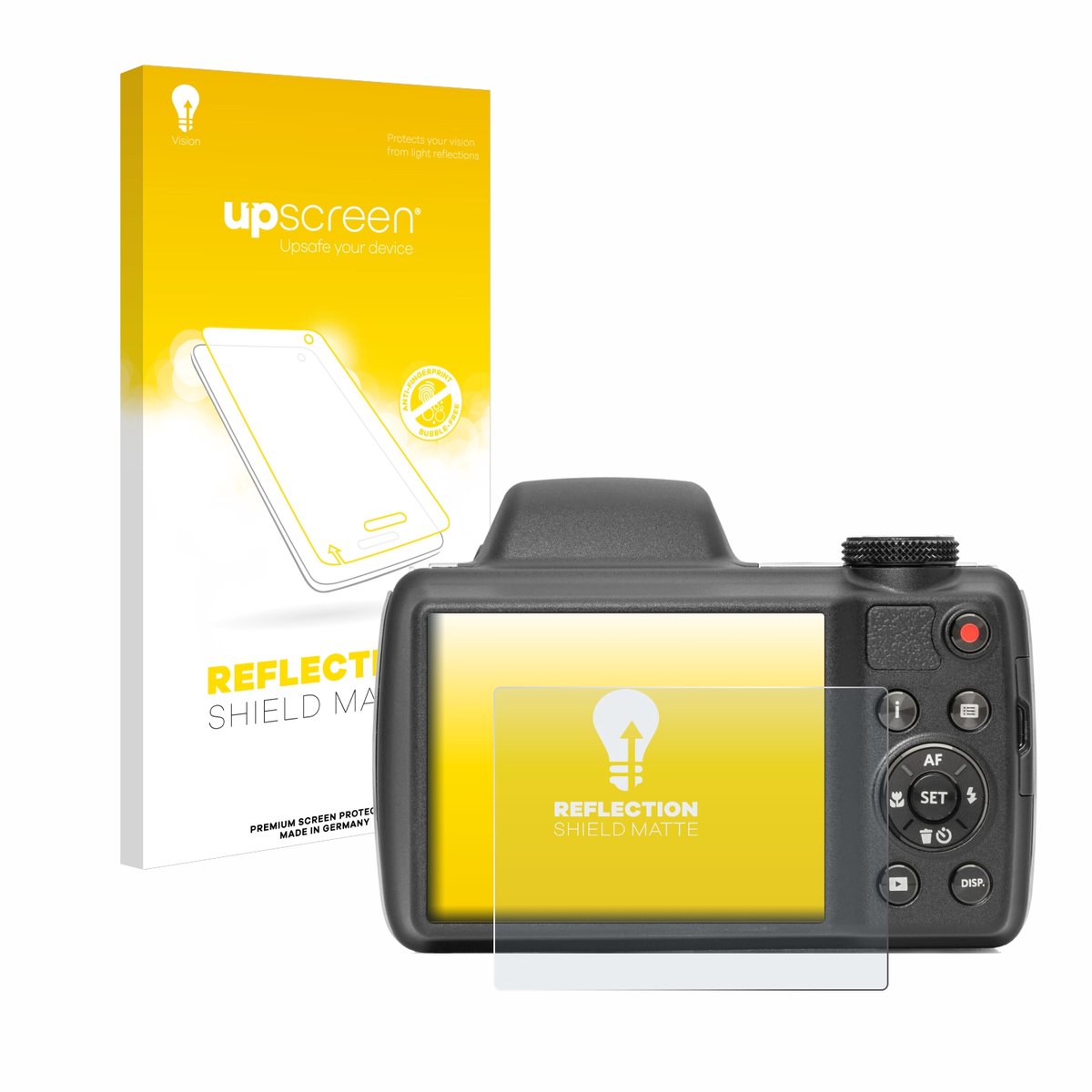 upscreen - Screenprotector voor Kodak Pixpro AZ528 - Folie Beschermfolie anti glare matte