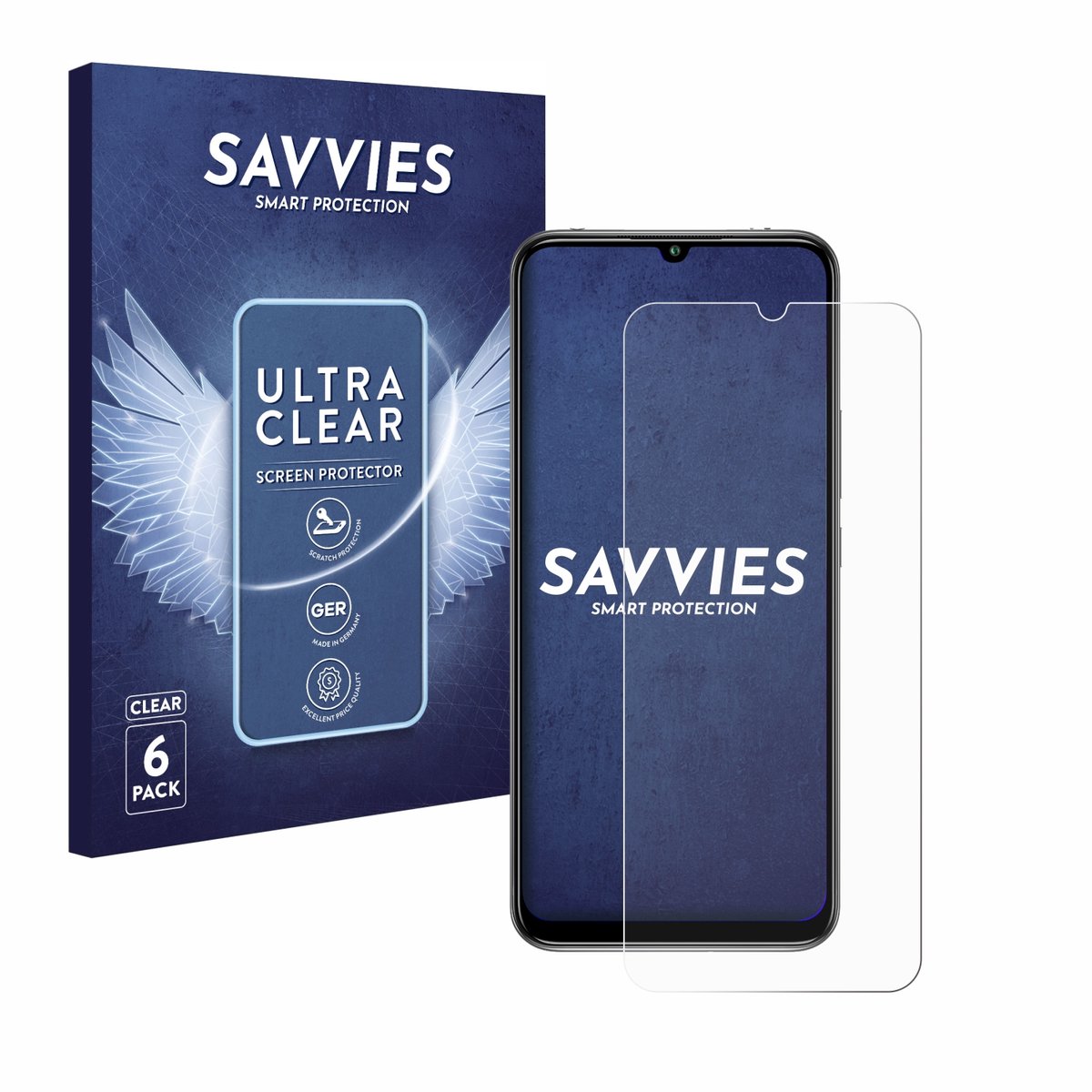 Savvies - Screenprotector voor Xiaomi Mi 10 Lite - Folie Beschermfolie transparant 6 Stuks