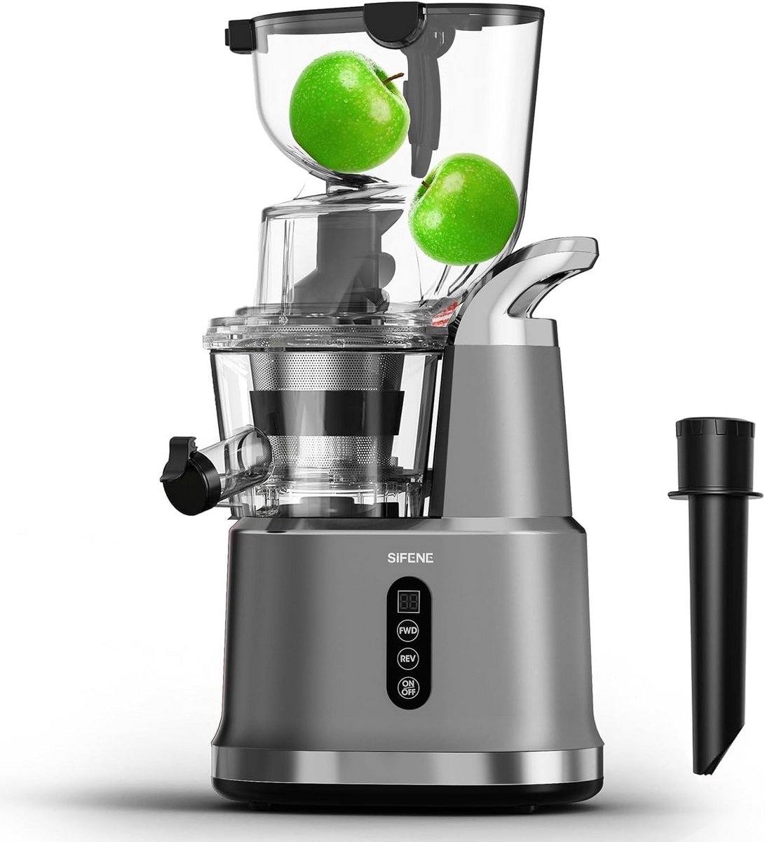 Slowjuicer met Grote Vulopening van 83mm voor Fruit en Groenten