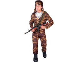 Soldaten Kostuum Kind - Compleet Set met Jas, Broek, Riem en Hoofdband - Maat 128 (5-7 Jaar)