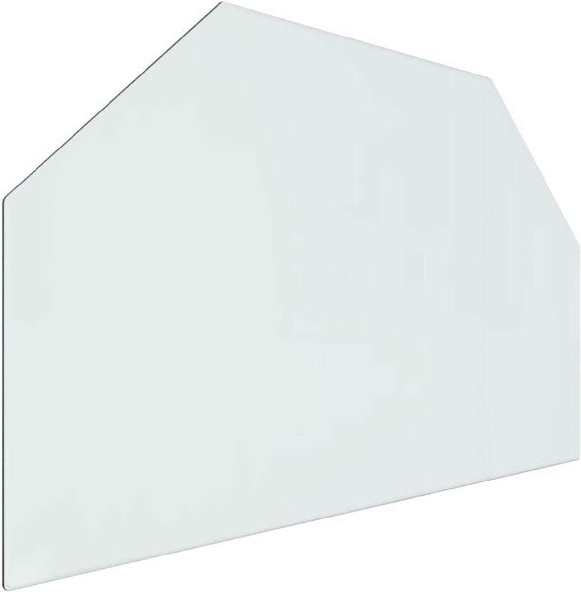 Zeshoekige Glazen Onderplaat voor Haard en Kachel - 80x50cm