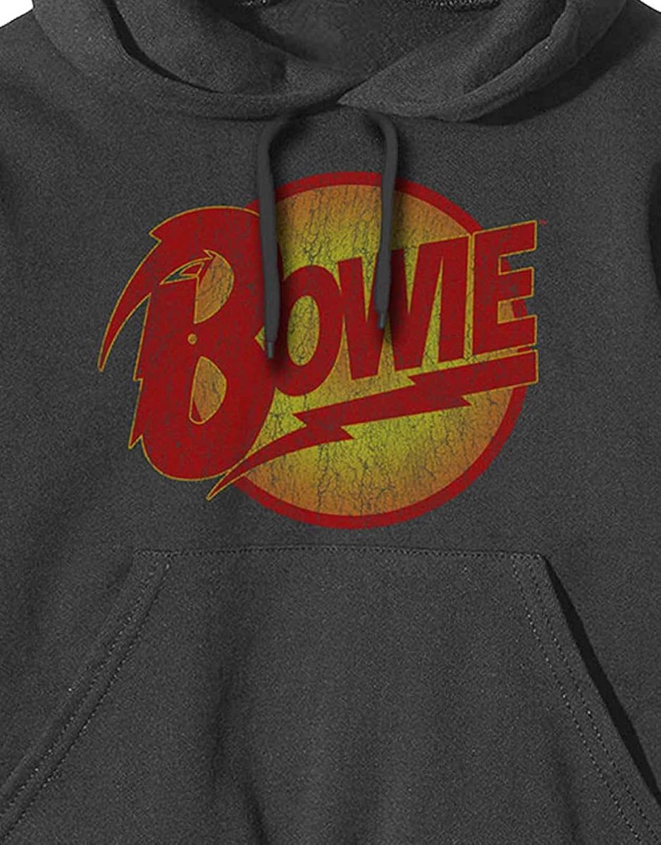 Hoodie David Bowie Diamond Dogs Logo Charcoal Grijs Pullover