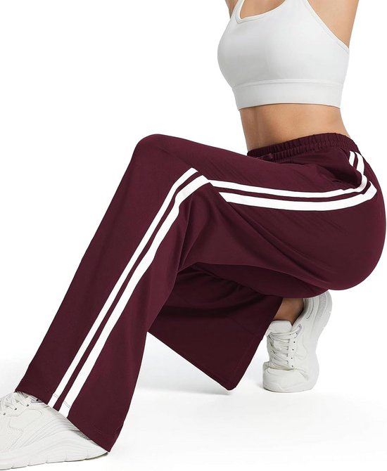 Dames Sportbroek – Zachte Katoenen Joggingbroek Met Elastische Taille, Trekkoord, 2 Zakken, Manchetten, Geschikt Voor Hardlopen, Fitness, Yoga En Vrije Tijd