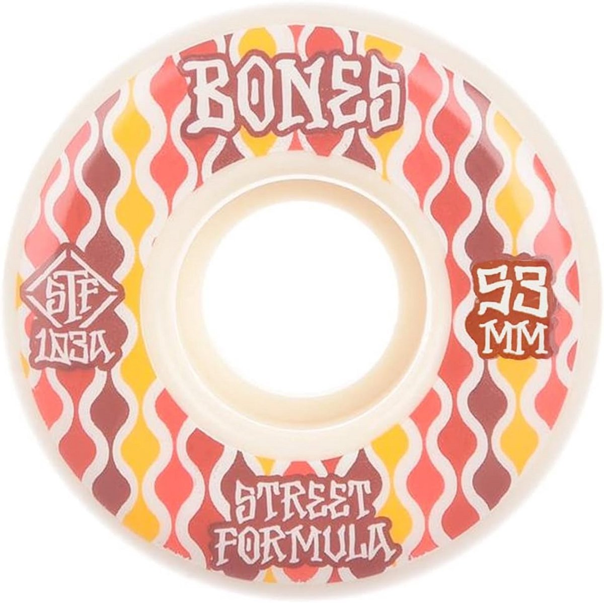 Set van 4 Skateboard Wielen 53mm 103A Duurzaam en Geschikt voor Street Skaten Bruin
