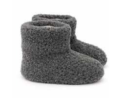 Texelse wollen sloffen hoog – Donker Grijs – Skéépe – dames en heren – 100% schapenwol – warme pantoffels – 41 / 42