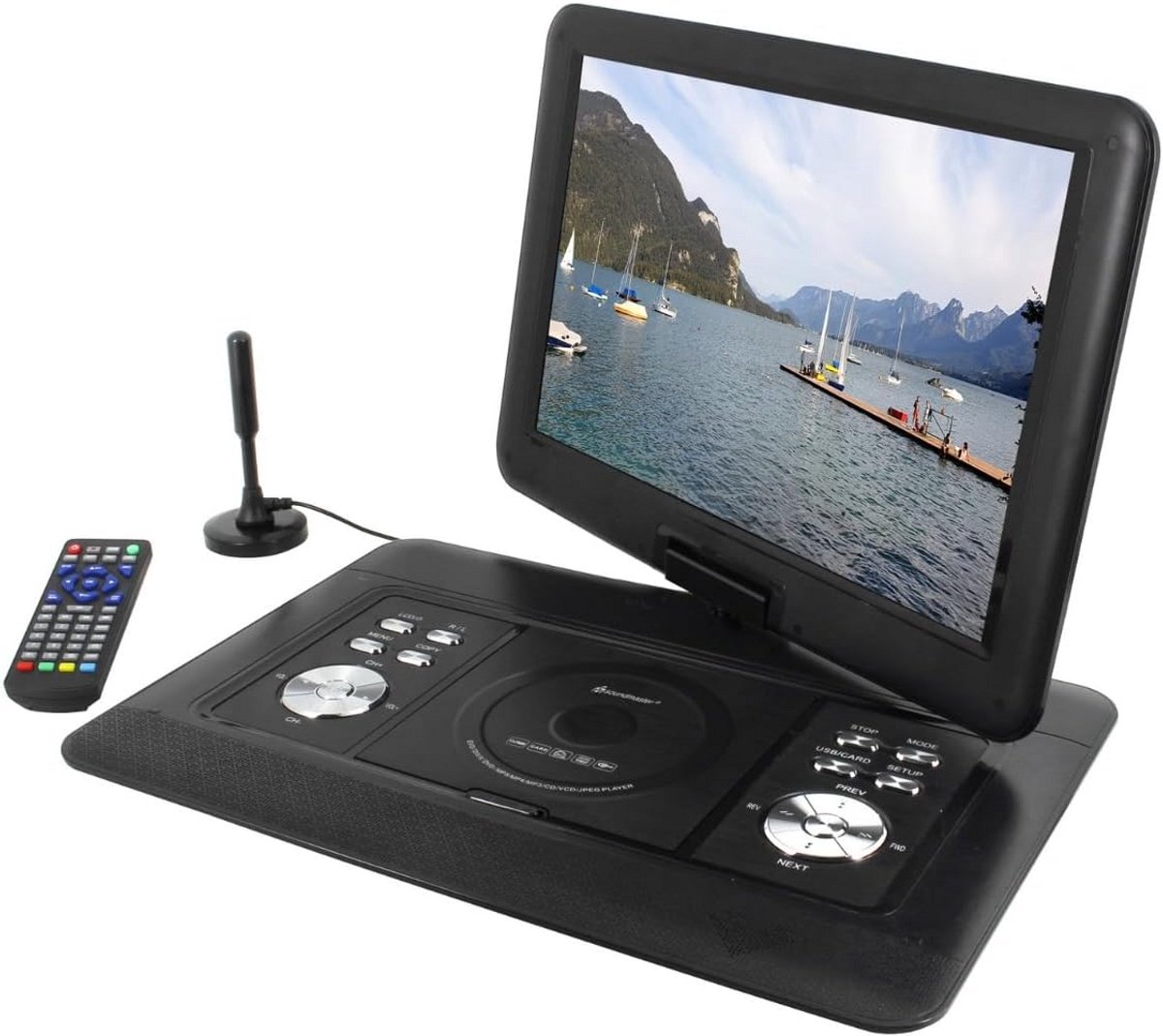 Draagbare DVD/Blu-Ray Speler 15.4 inch met Draaibaar Scherm en DVB-T2 TV Tuner