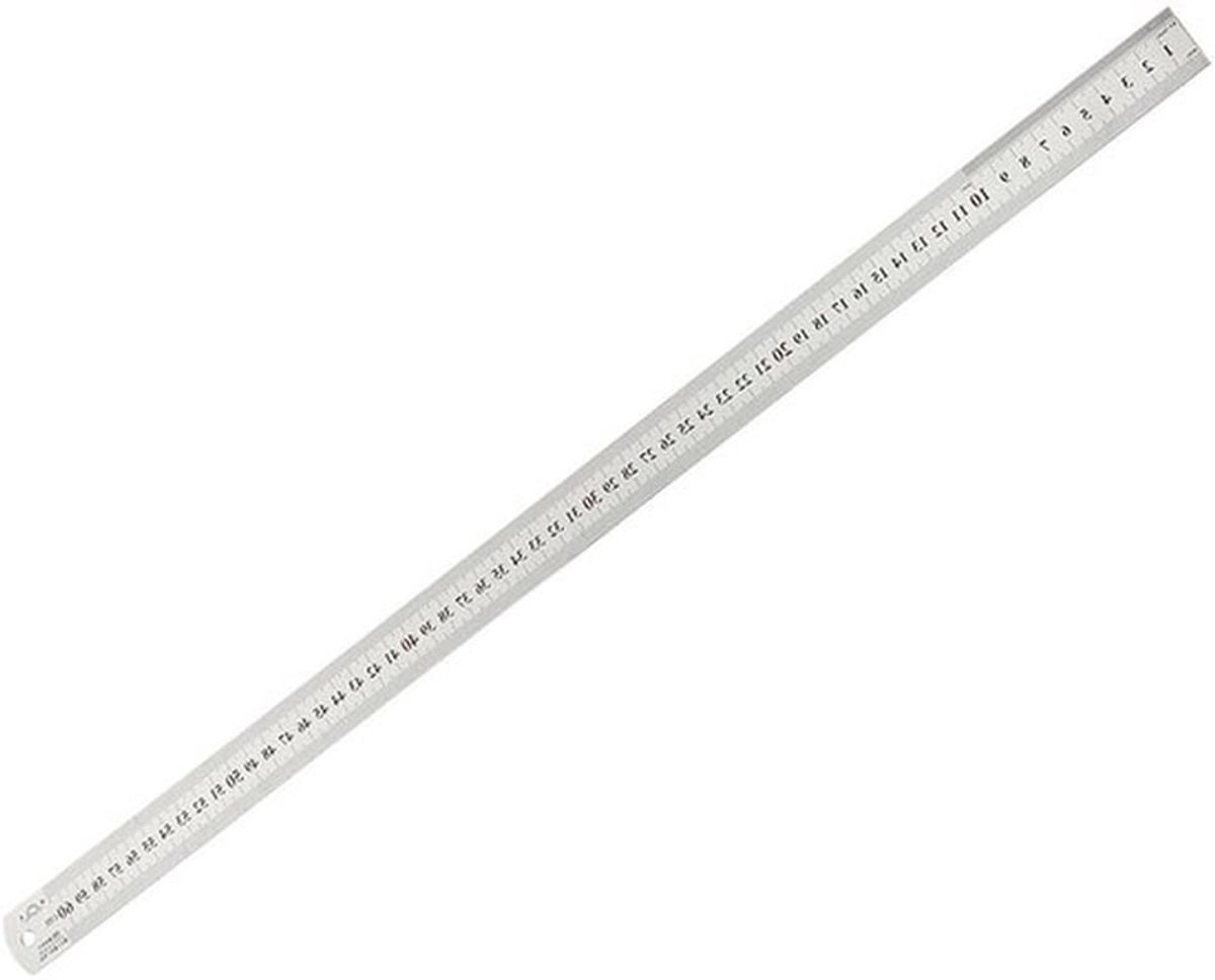 Metalen liniaal 600 mm 24 inch metrisch centimeters bevat roestvrij staal met rechte rand voor nauwkeurige metingen met ophanggat.