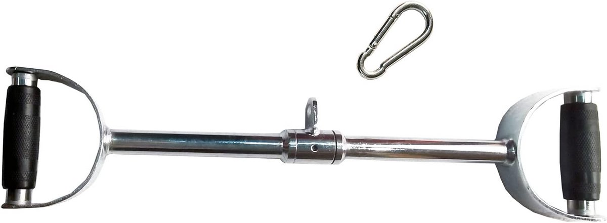 V-Bar Kabelbevestiging 24 Inch voor Krachttraining - Kabelmachine Accessoire met Rubberen Handgrepen