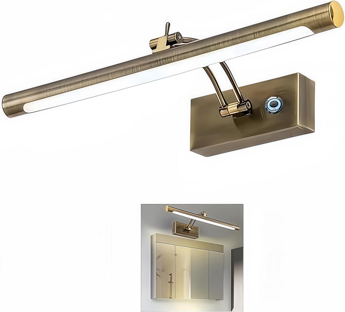 Dimbare LED Wandlamp 43cm met Touch-schakelaar - Badkamer Spiegelverlichting